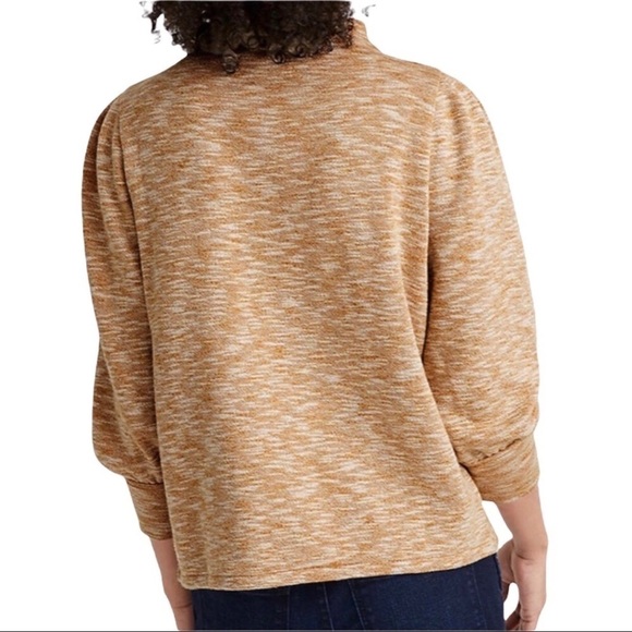 Madewell Gathered Sleeve Mockneck Top Puffed Sleeve Women’s Size XS AG265 - Picture 3 of 11